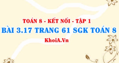 Bài 3.17 trang 61 SGK Toán 8 tập 1 Kết nối tri thức